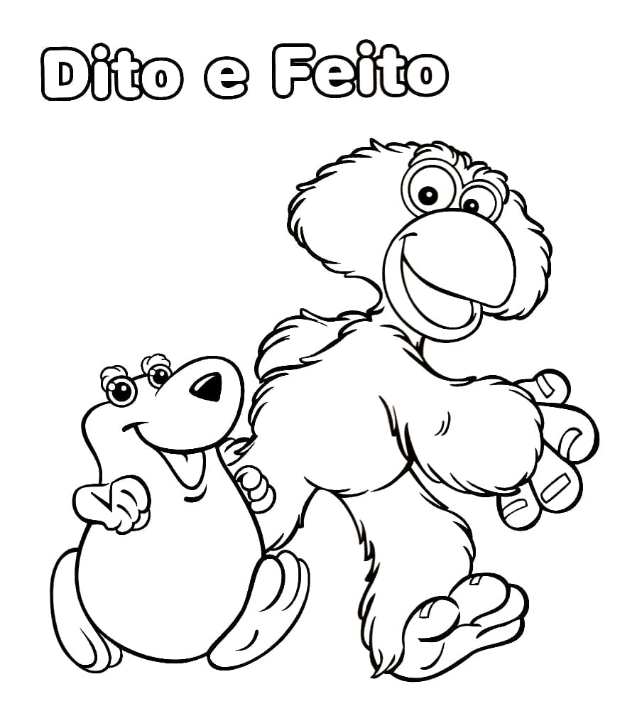 Desenho Dito e Feito Para Colorir