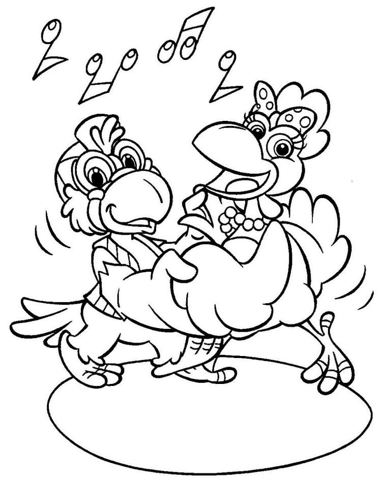 Desenho Lilica e caço Para Colorir