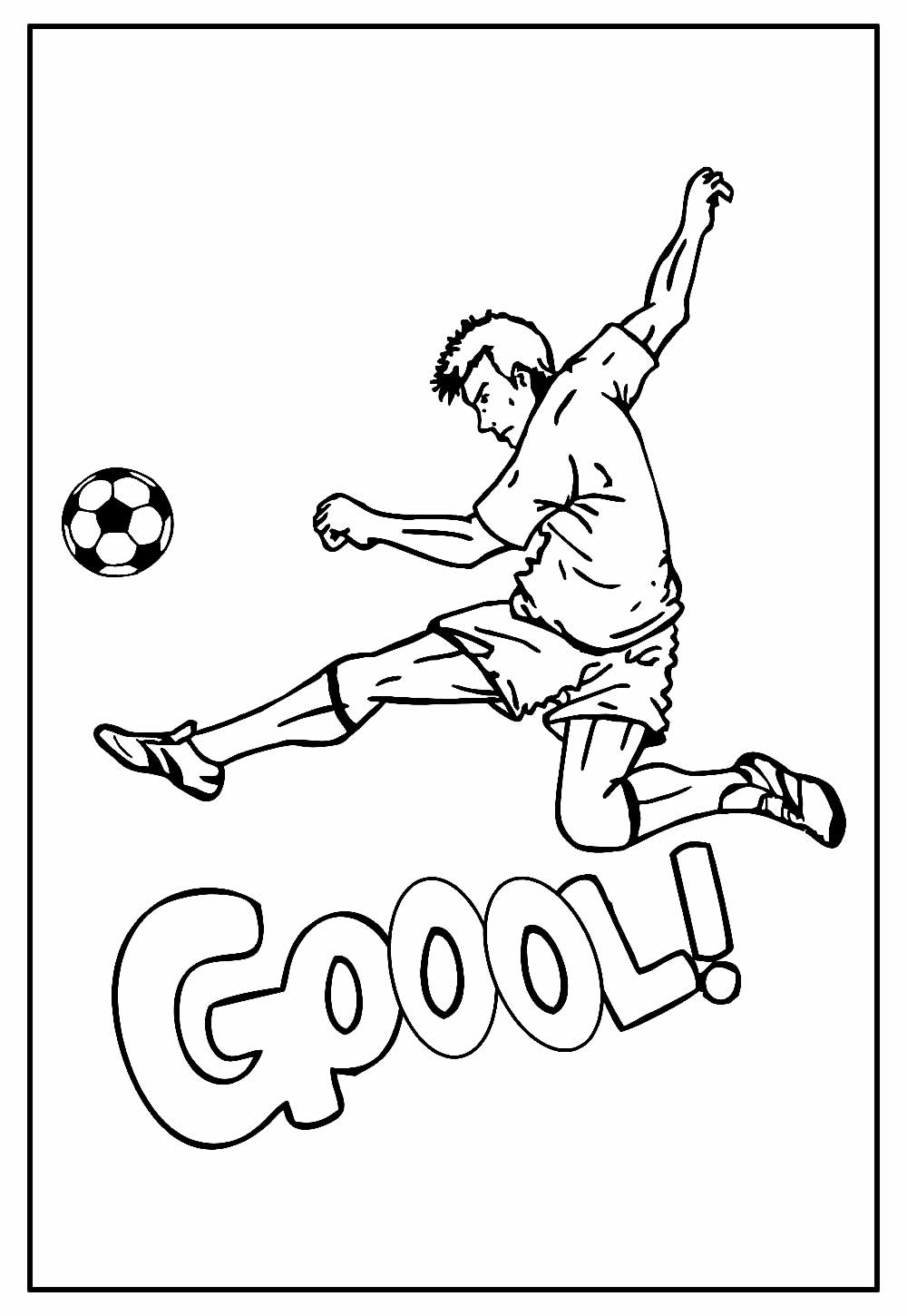 Desenho Jogador Fazendo Gol Na Copa Do Mundo Para Colorir