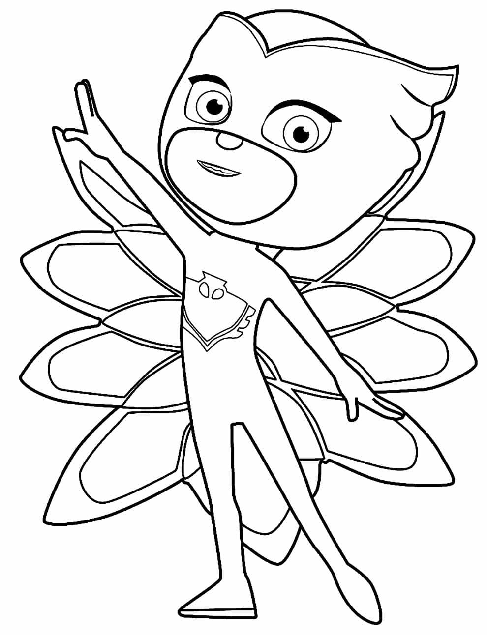 Desenho de Corujita Pj Masks para Colorir Desenho de Corujita Pj Masks para Colorir