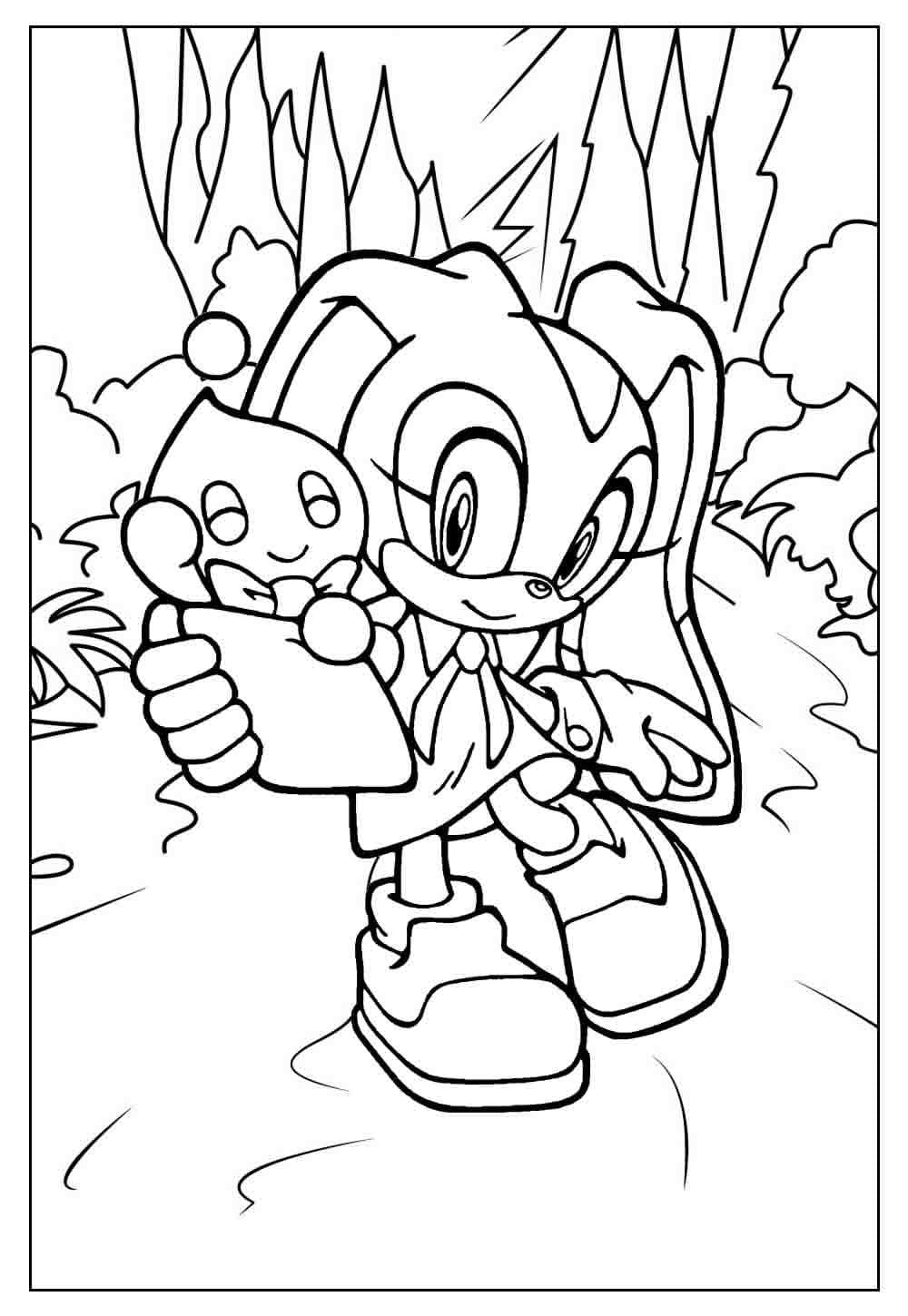 Desenho De Cheese e Cream The Rabbit Para Colorir