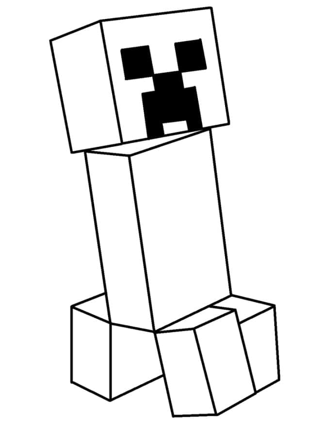 Desenho De Creeper fácil Para Colorir