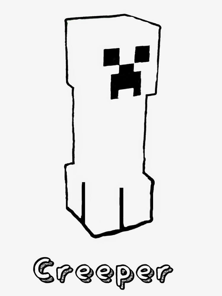 Desenho De Creeper Para crianças De 2 Anos Para Colorir