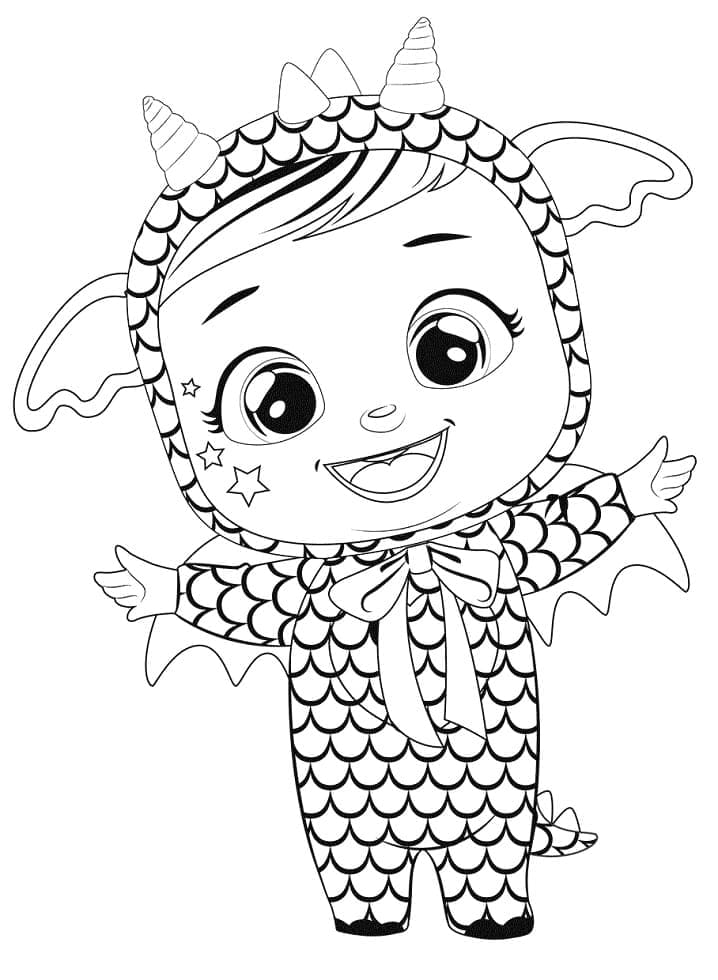Desenho De Bruny Cry Baby Para Colorir