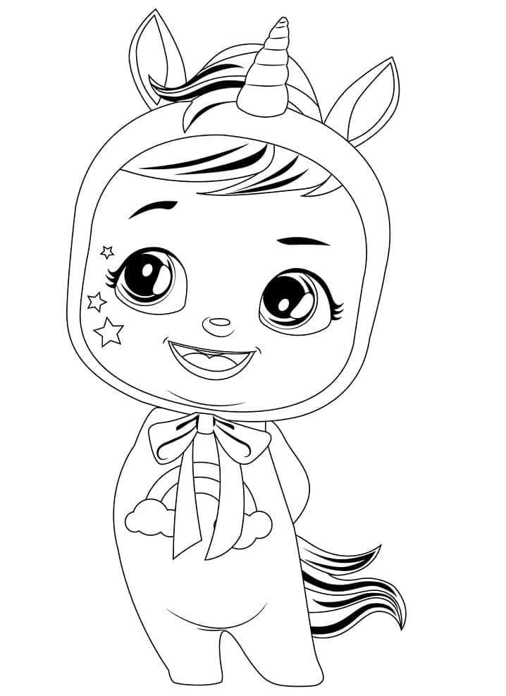 Desenho De Dreamy Cry Baby Para Colorir