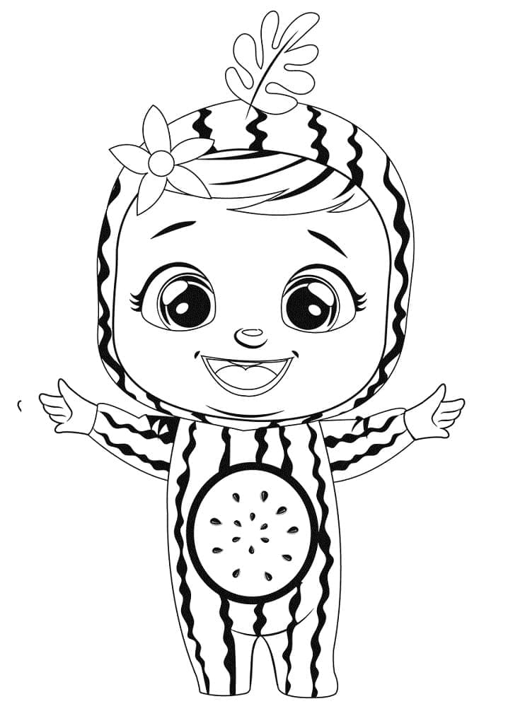 Desenho De Frutti Cry Baby Para Colorir
