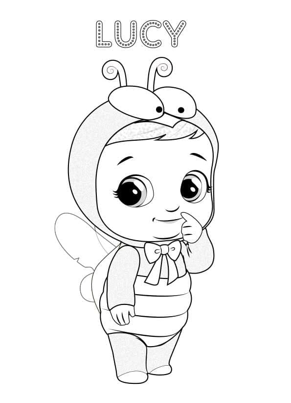 Desenho De Lucy Cry Baby Para Colorir