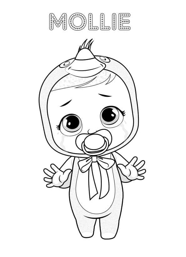 Desenho De Mollie Cry Baby Para Colorir