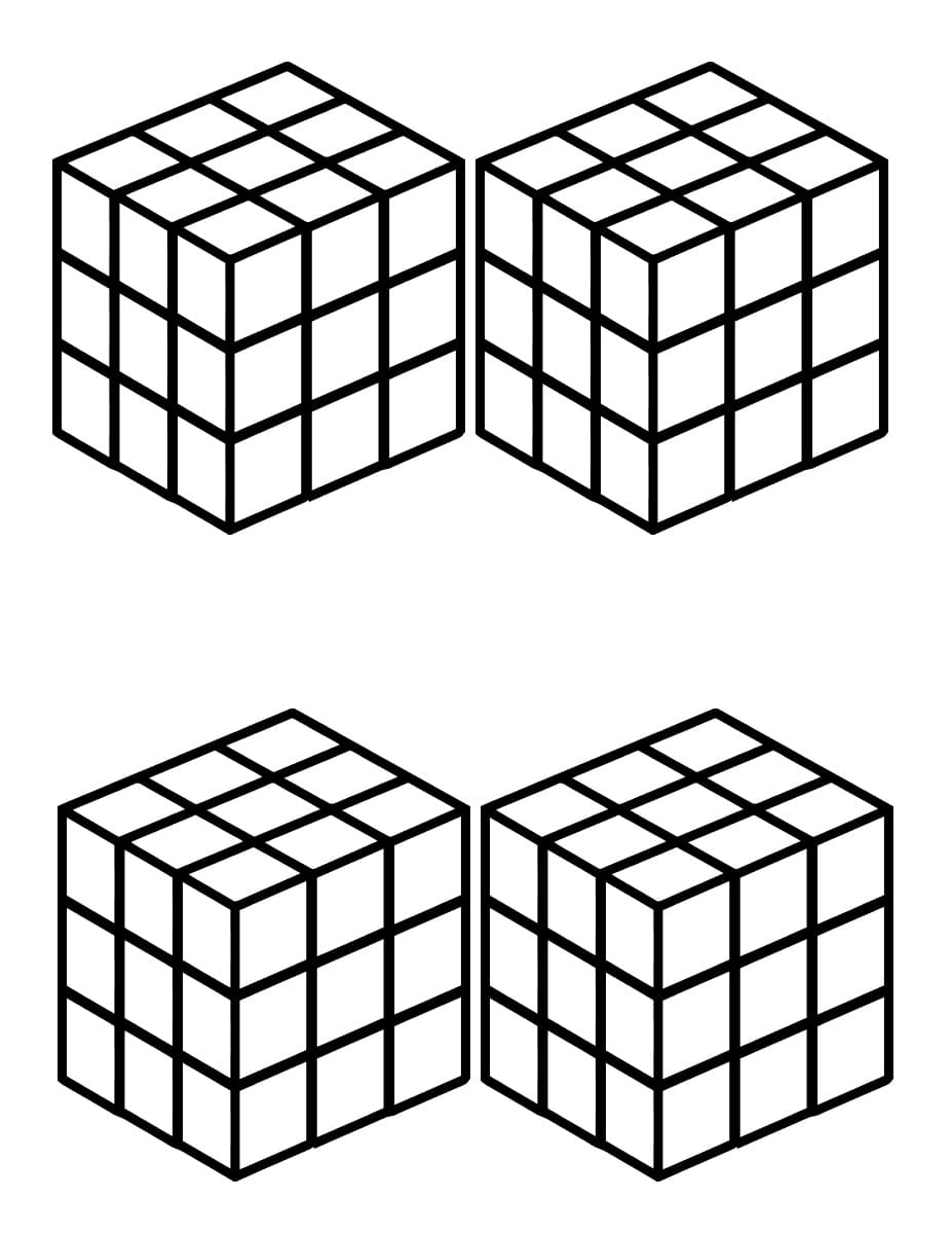 Cubo Mágico para Colorir