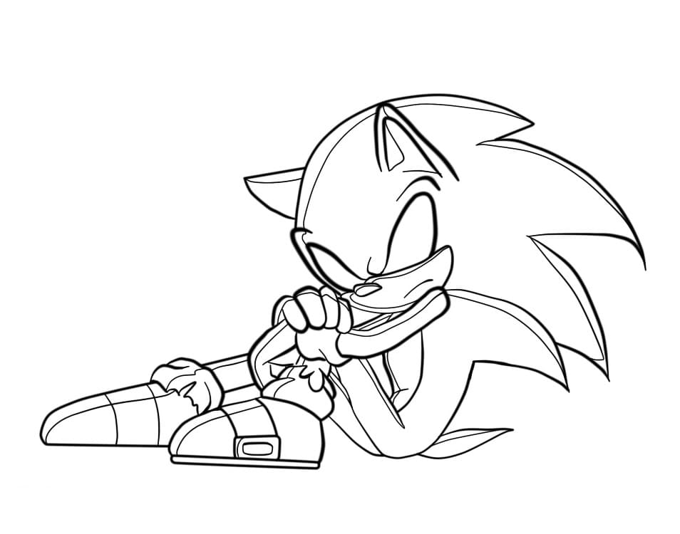 Desenho De Dark Sonic incrível Para Colorir