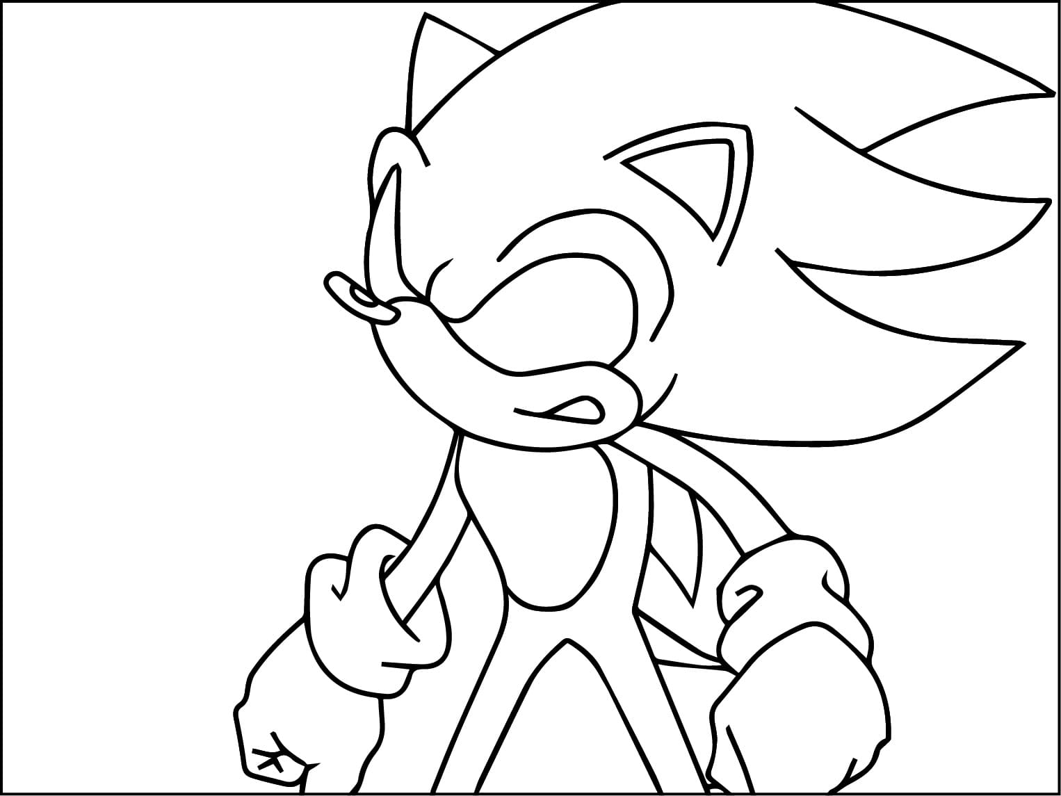 Desenho De Dark Sonic Para crianças De 1 Ano Para Colorir