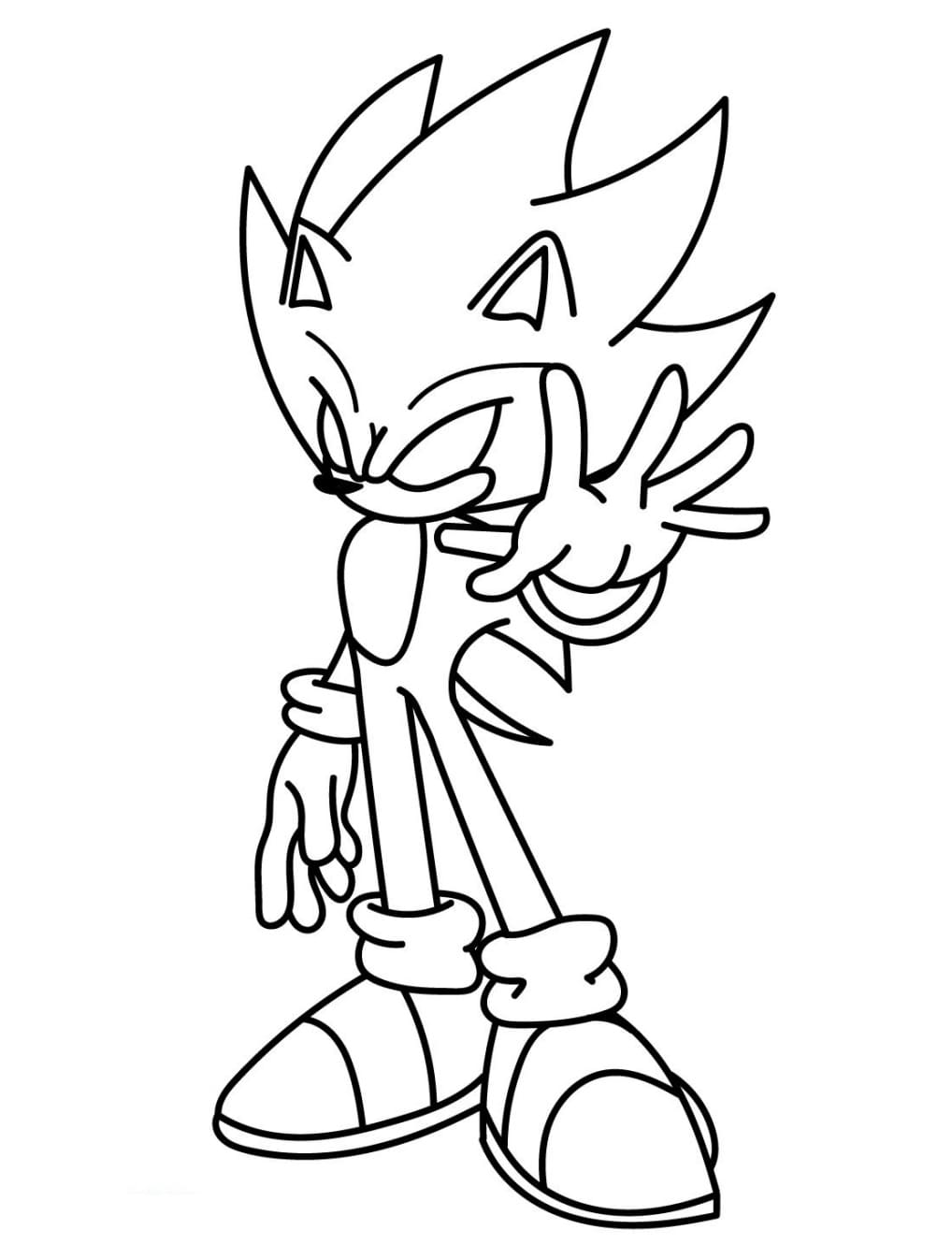 Desenho De Foto De Dark Sonic Para Colorir