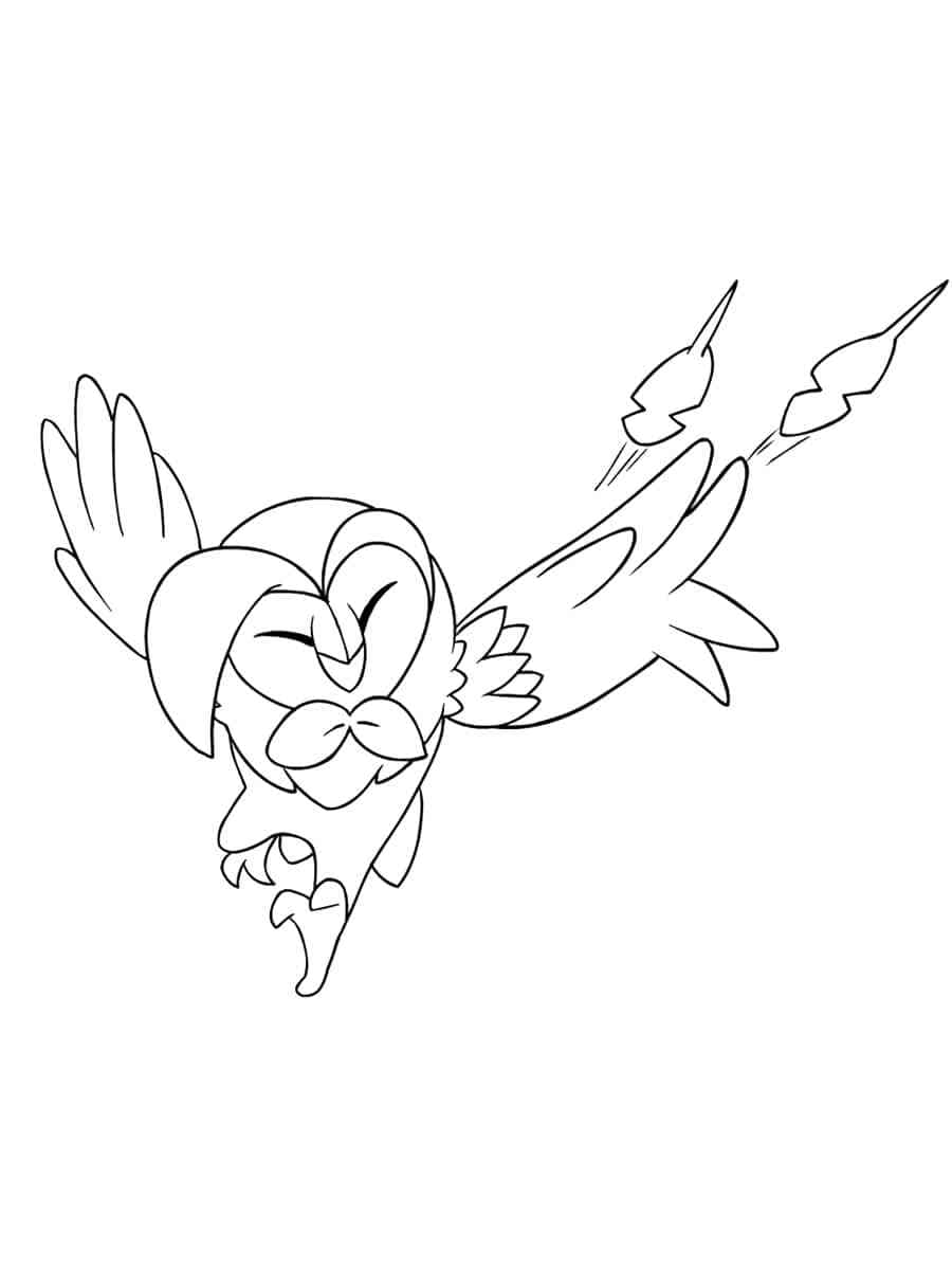 Dartrix Pokémon para Colorir