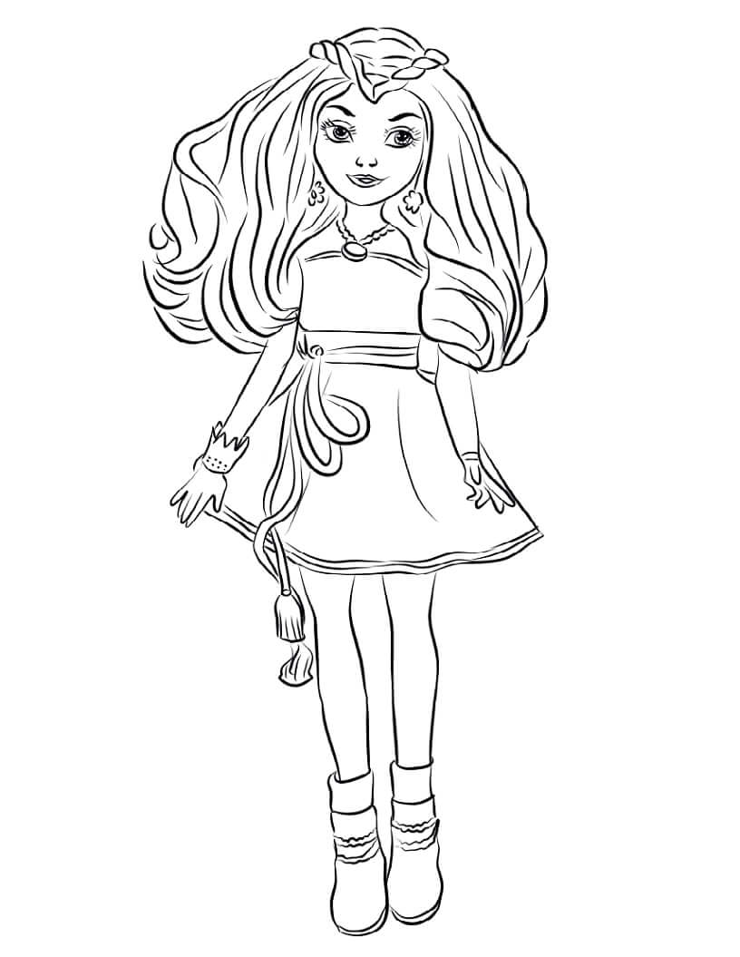 Desenho Evie De Descendentes Para Colorir