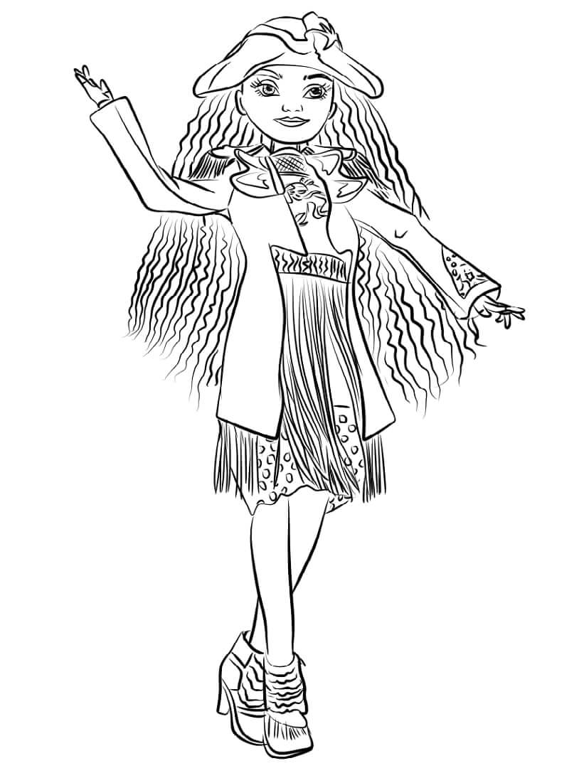 Desenho Uma De Descendentes Para Colorir Gratuitamente