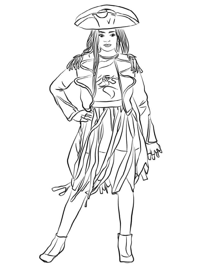 Desenho Uma De Descendentes Para Colorir