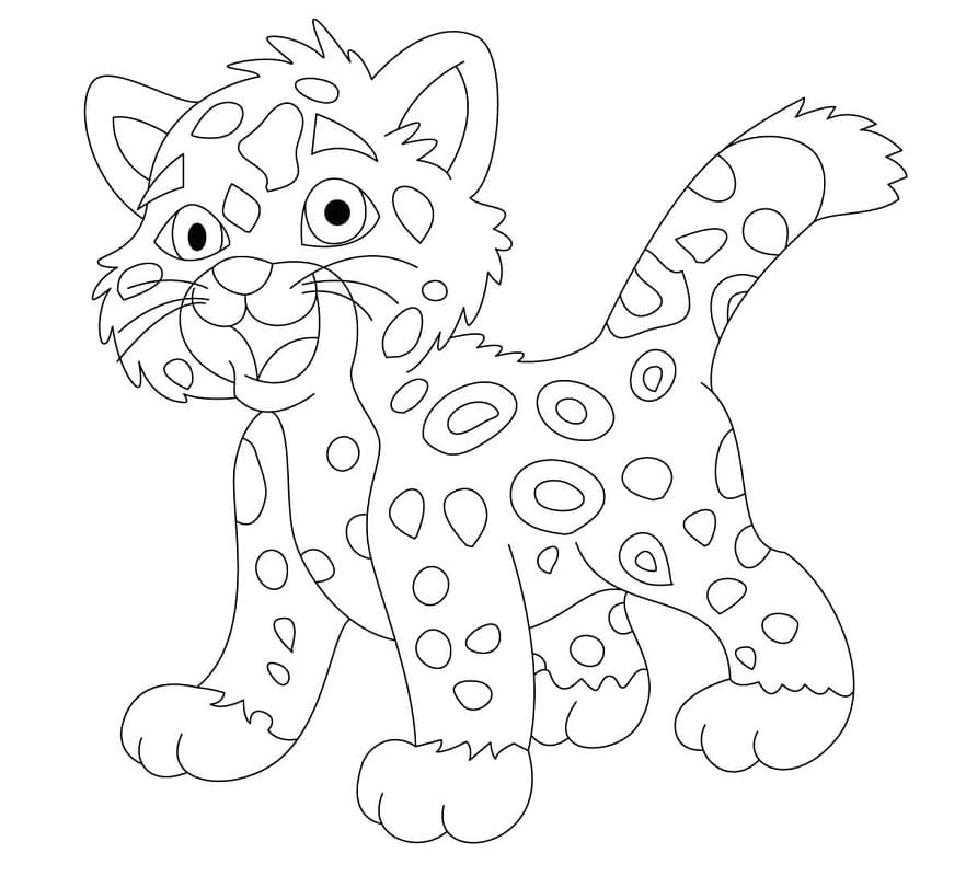 Desenho Baby Jaguar De Diego Para Colorir