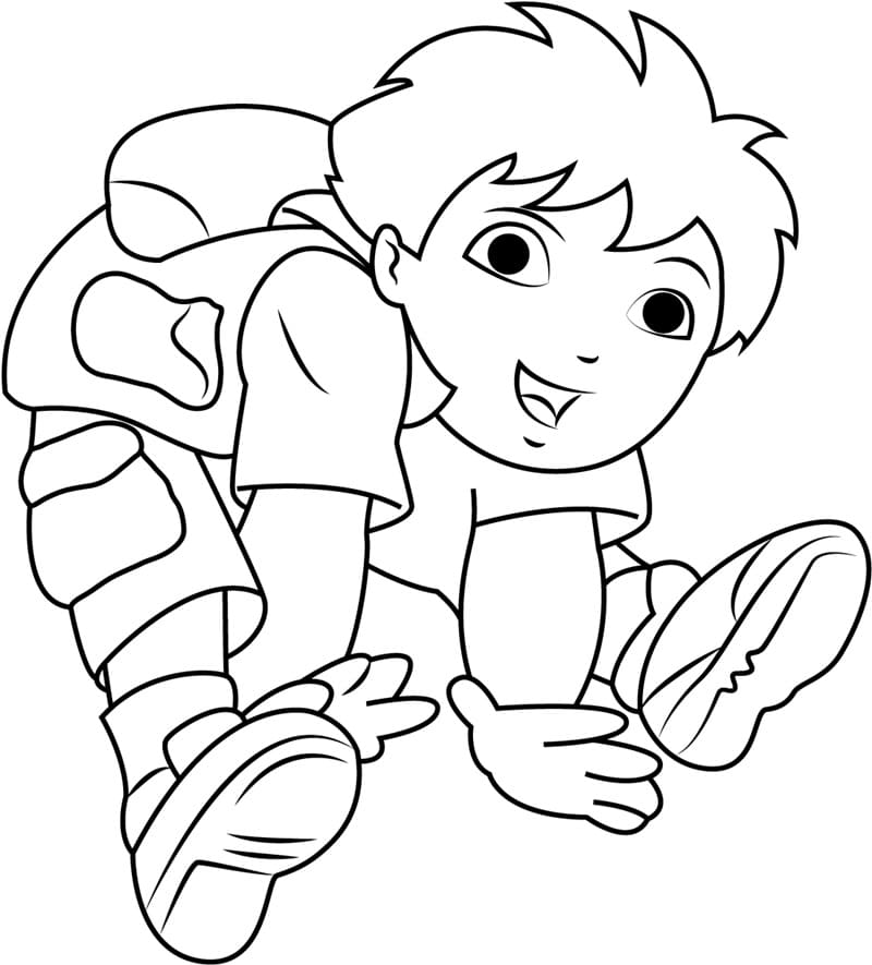 Desenho de Go Diego Go em Pdf para Colorir