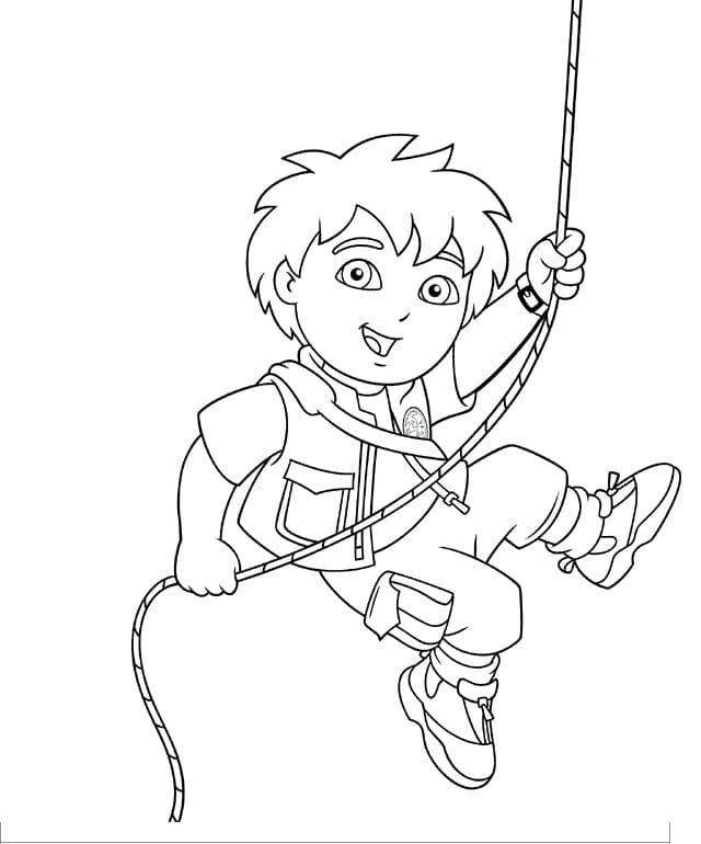 Desenho Diego balançando Para Colorir