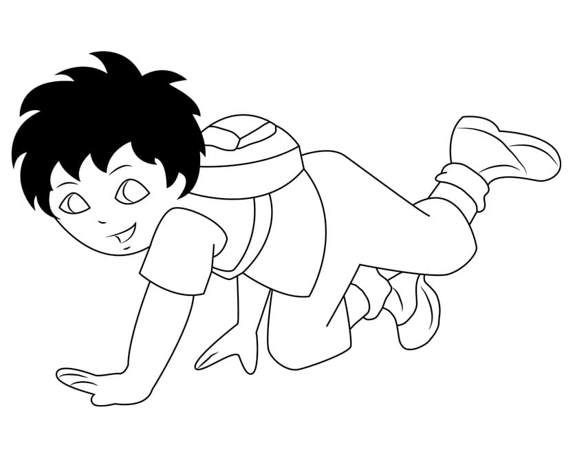 Desenho Diego engraçado Para Colorir