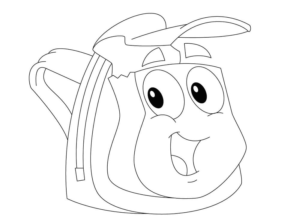Desenho Mochila De Resgate De Diego Para Colorir