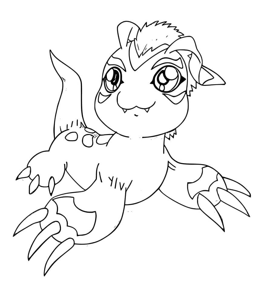 Desenho De Gomamon grátis Para crianças Para Colorir