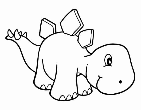 Dinossauro Bebê para Colorir
