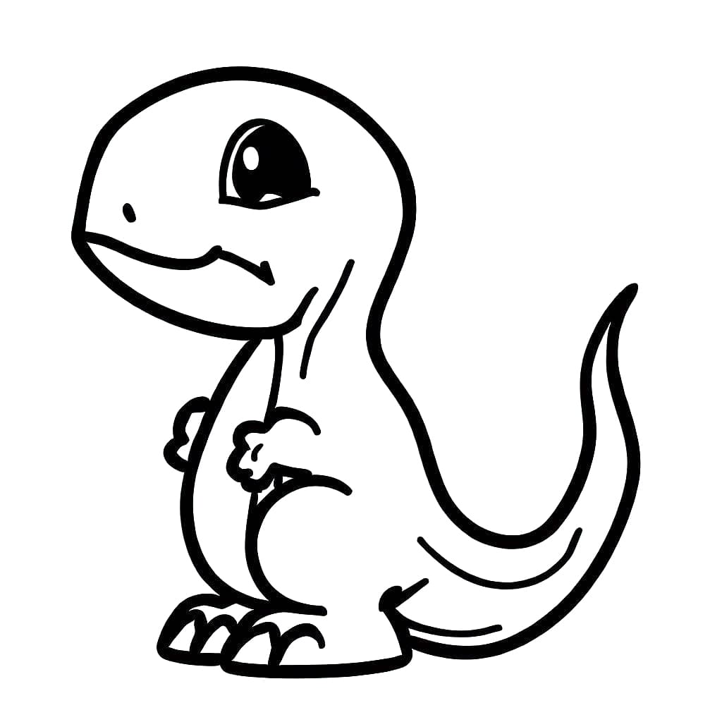 Desenho De Um bebê Dinossauro Para Colorir