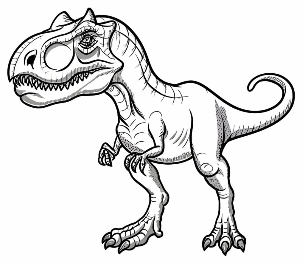 Desenho De Grande Dinossauro Para Colorir