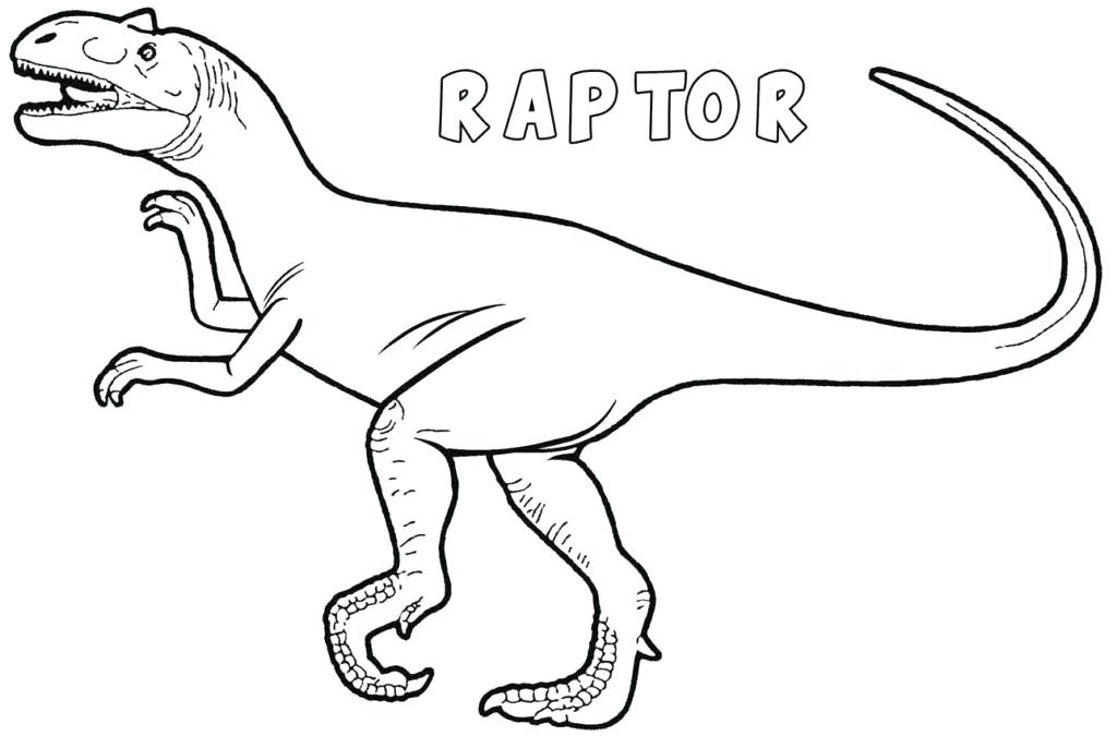 Desenho De Raptor Para Baixar e Pintar
