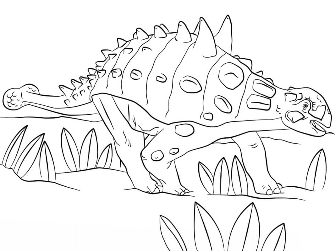 Desenho Euoplocephalus Para Colorir