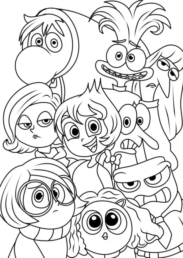 Desenho De Divertida Mente 2 Disney Pixar Para Colorir