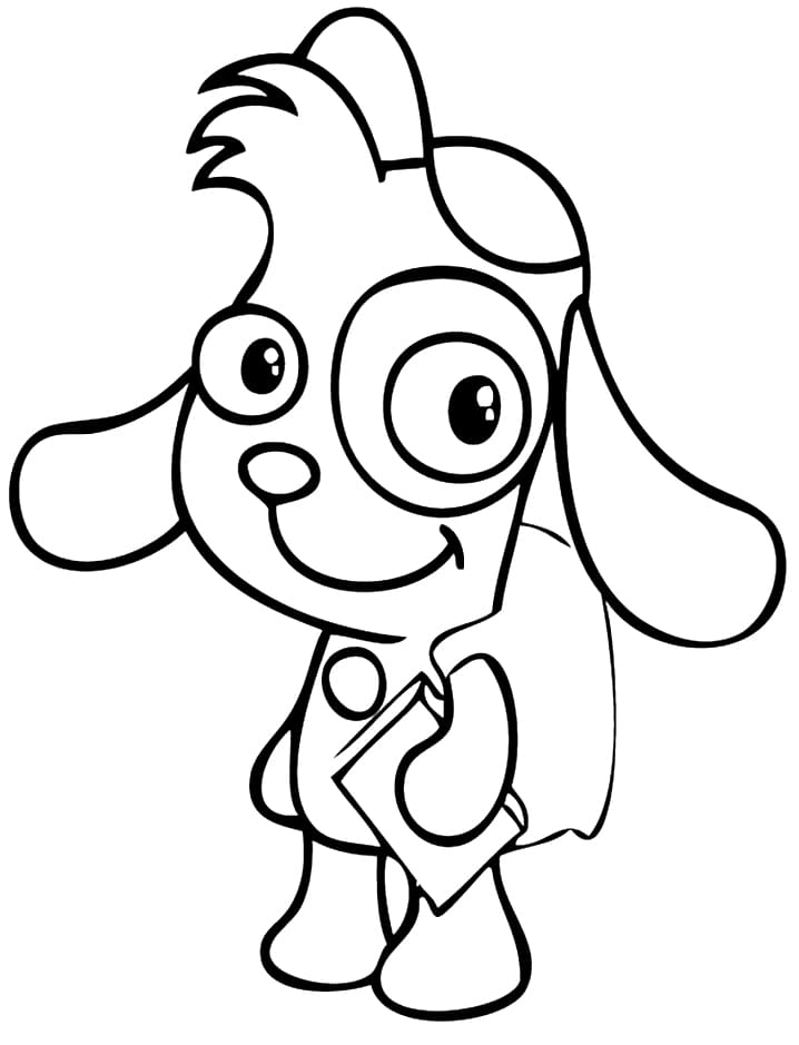 Desenho Doki Sorrindo Para Colorir