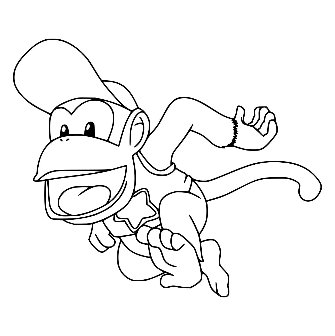 Desenho De Imagem Gratuita De Donkey Kong Para Colorir