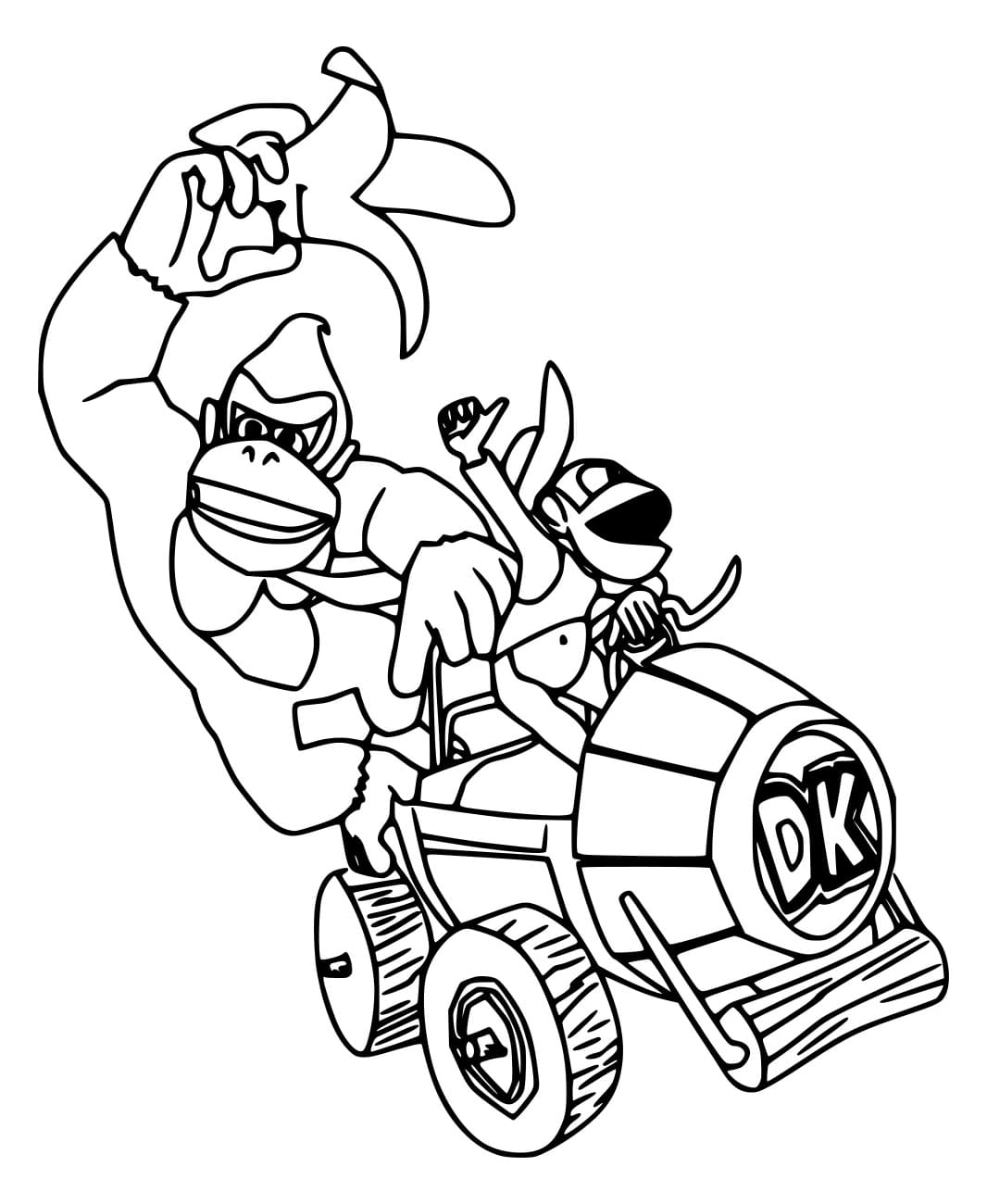 Desenho De Kong e Diddy Para Colorir