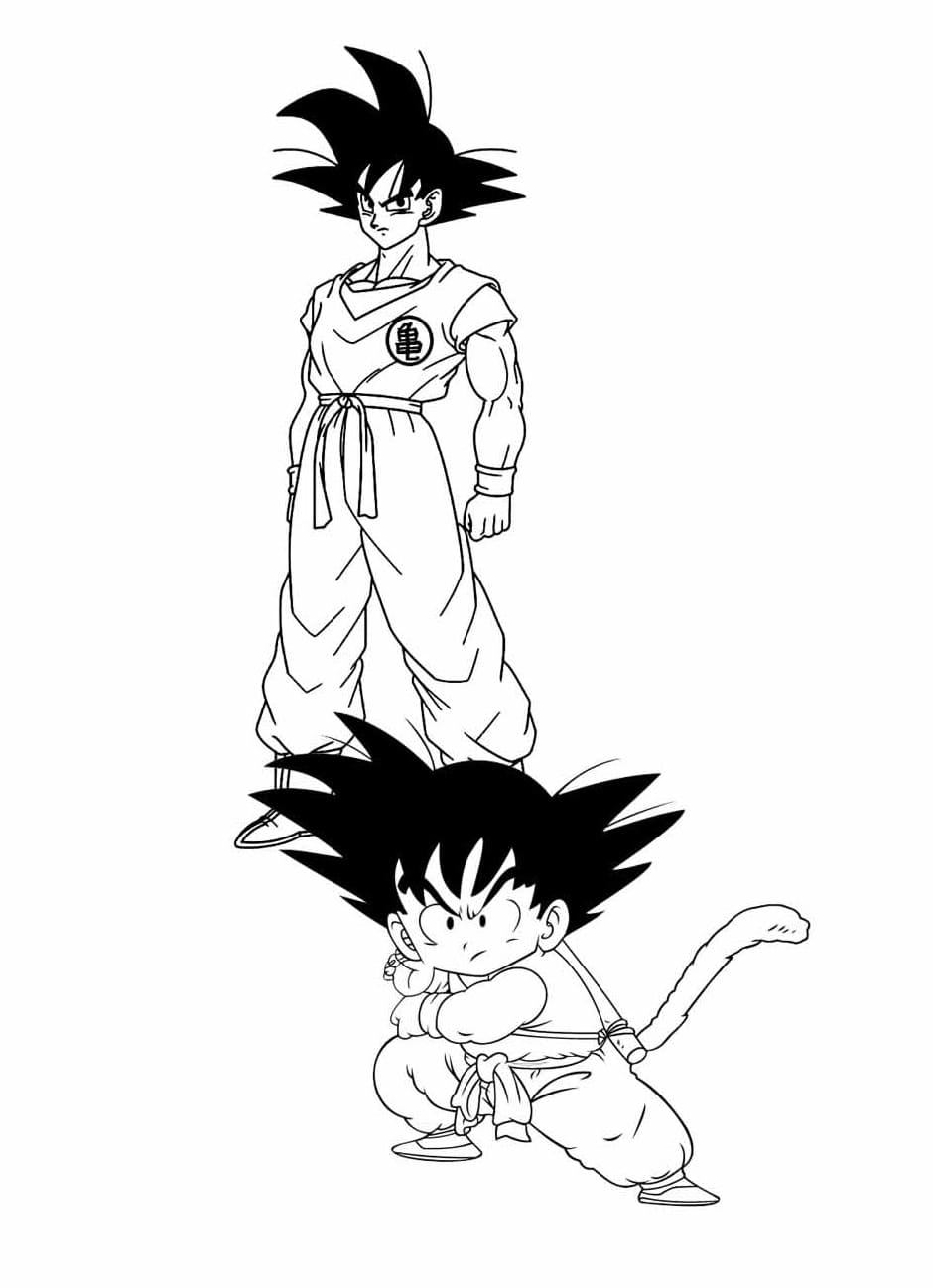 Desenhos De Goku De Dragon Ball Z Para Colorir