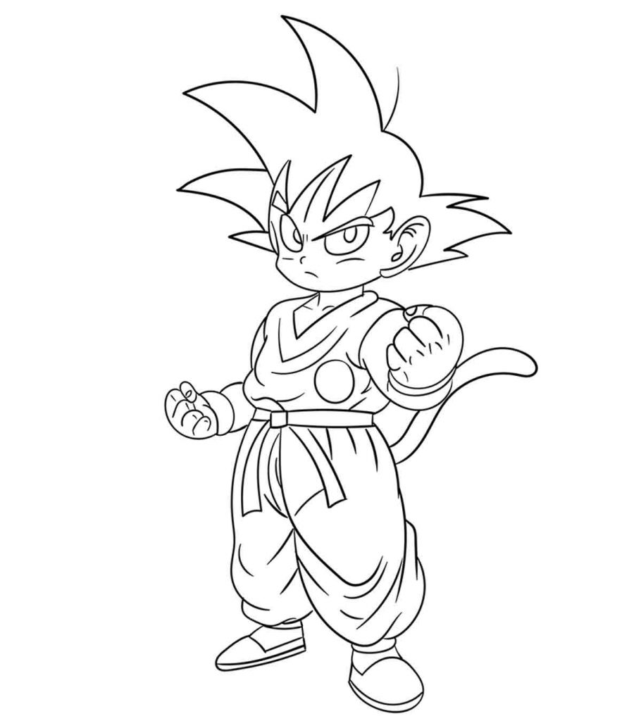 Desenho De Dragon Ball Z Para Imprimir e Colorir