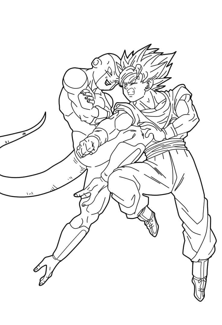 Desenho De Freeza Vs Goku Para Colorir