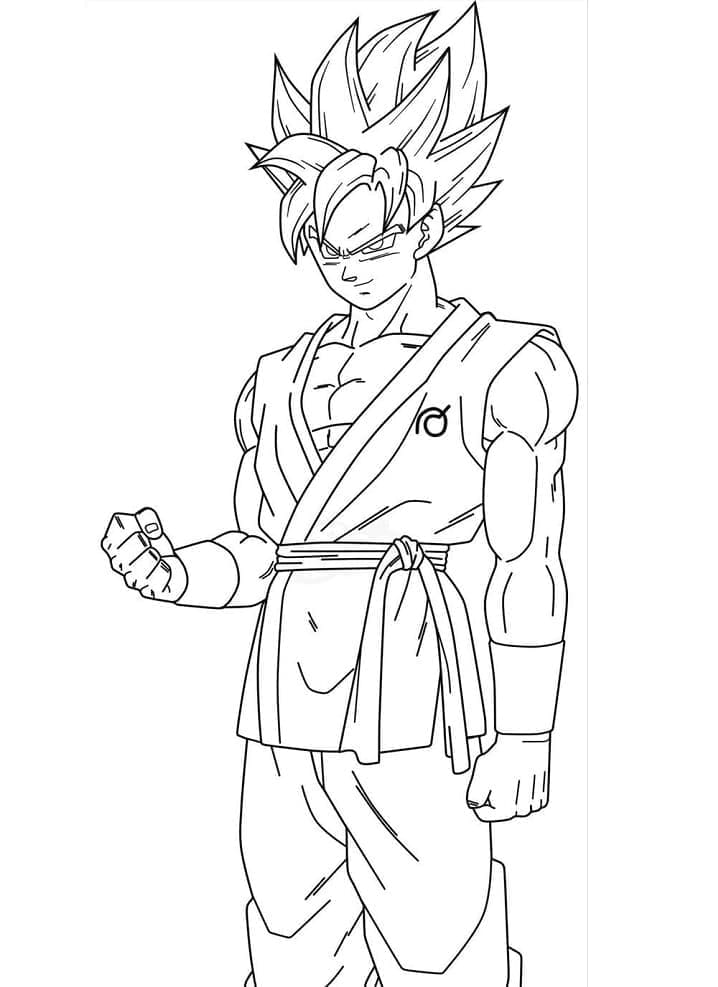 Desenho De Imagem De Goku Para Colorir