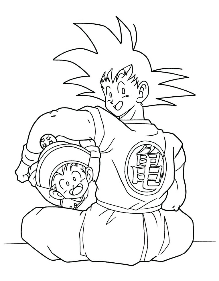 Desenho Em Pdf Do Dragon Ball Z Para Baixar e Pintar