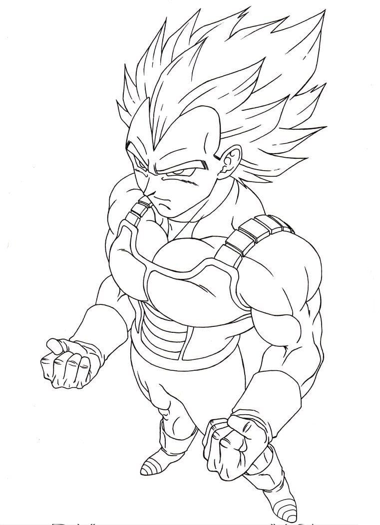 Desenho vegetá De Dragon Ball Para Colorir