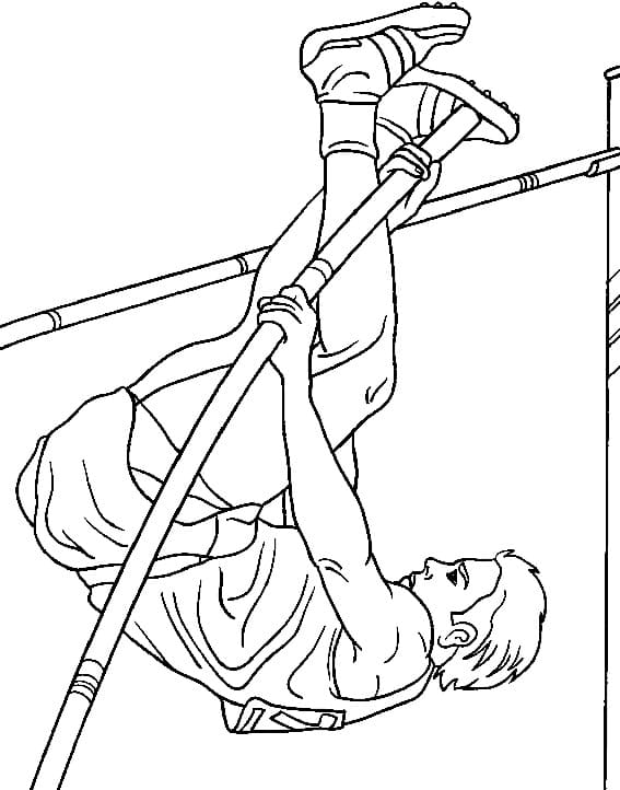 Desenho De Salto A vará Para Colorir