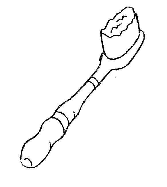 Desenho escová De Dente fácil Para Colorir