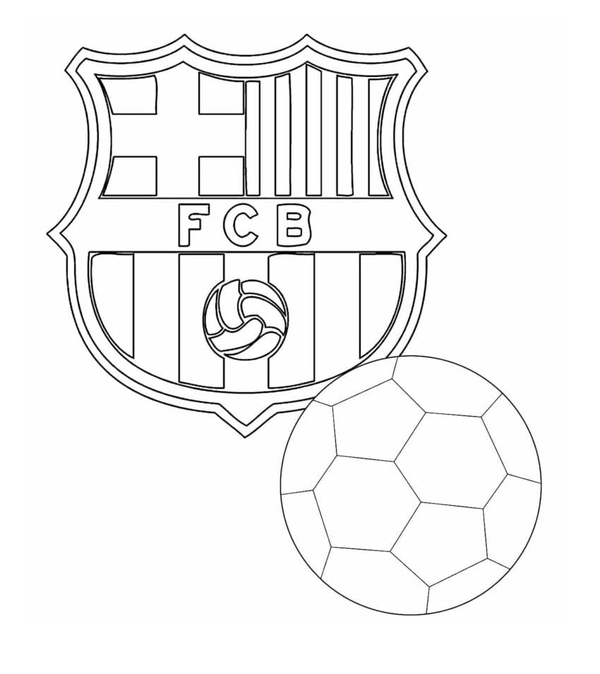 Desenho de Escudo do Barcelona Imprimivel Grátis para Colorir Desenho de Escudo do Barcelona Imprimivel Grátis para Colorir