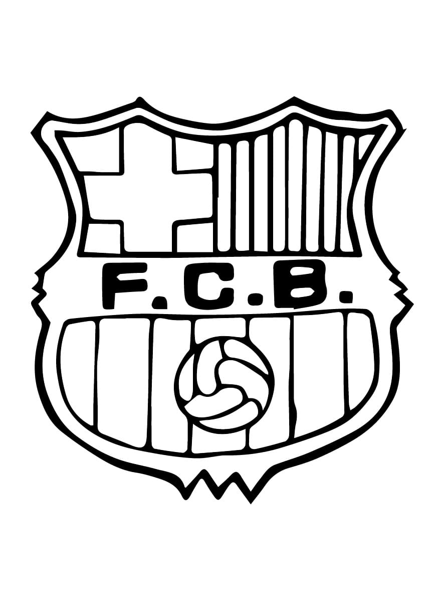 Desenho de Foto de Escudo do Barcelona para Colorir Desenho de Foto de Escudo do Barcelona para Colorir