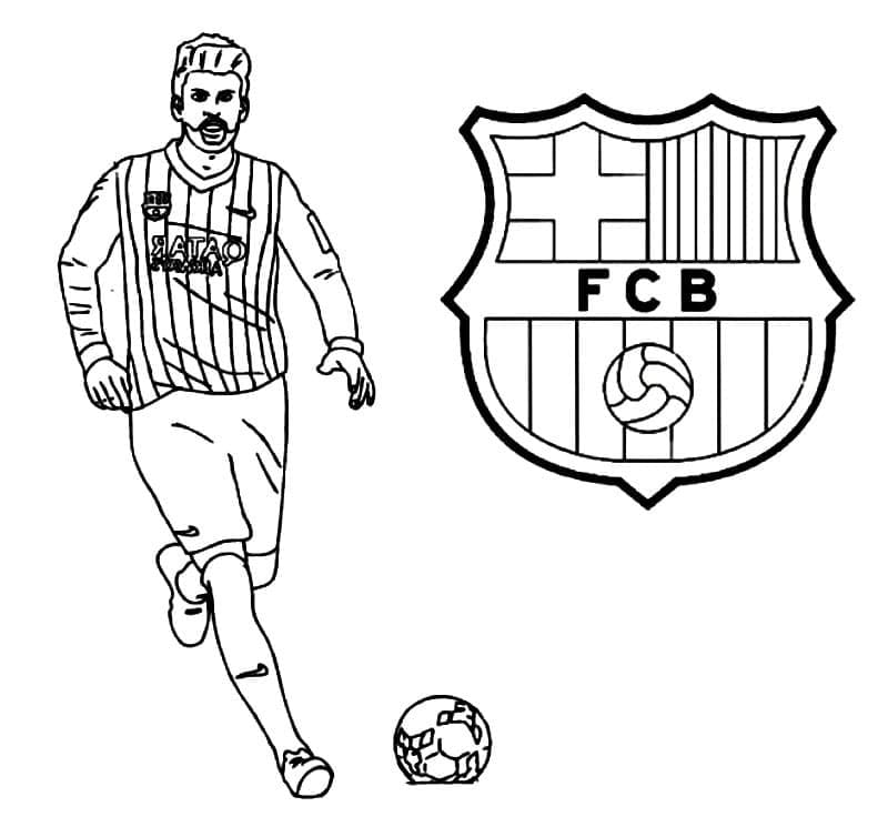 Escudo do Barcelona para Colorir