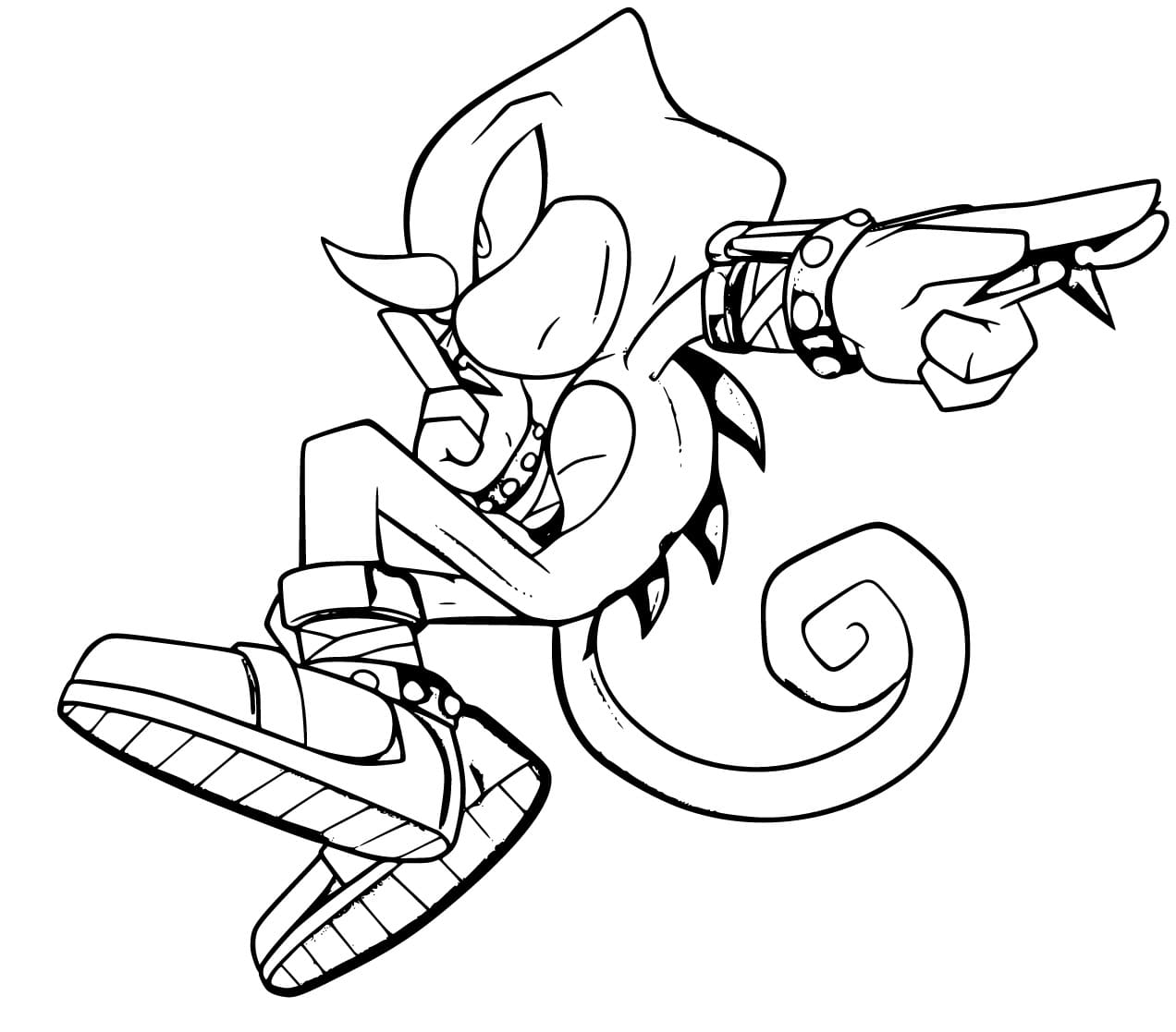 Desenho De Espio The Chameleon Para crianças Para Colorir