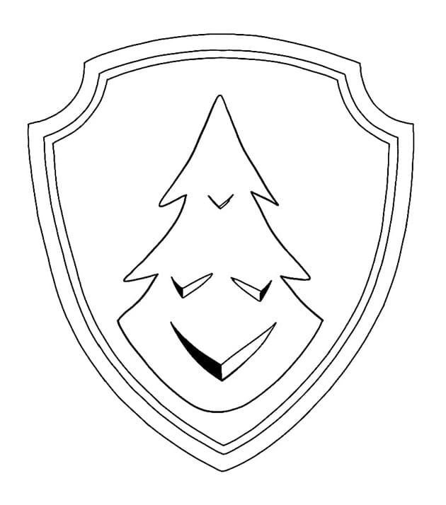 Desenho De Everest Distintivo Para Colorir