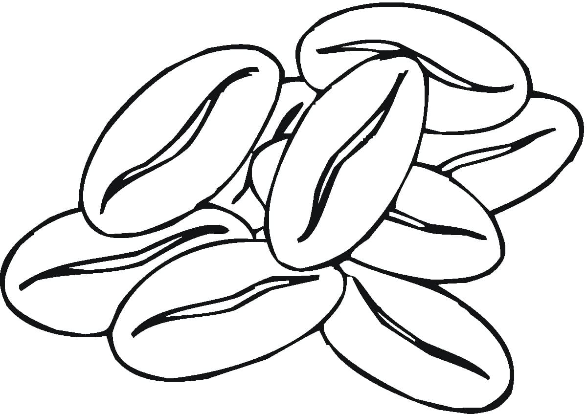 Desenho feijão Vegetal Para Colorir