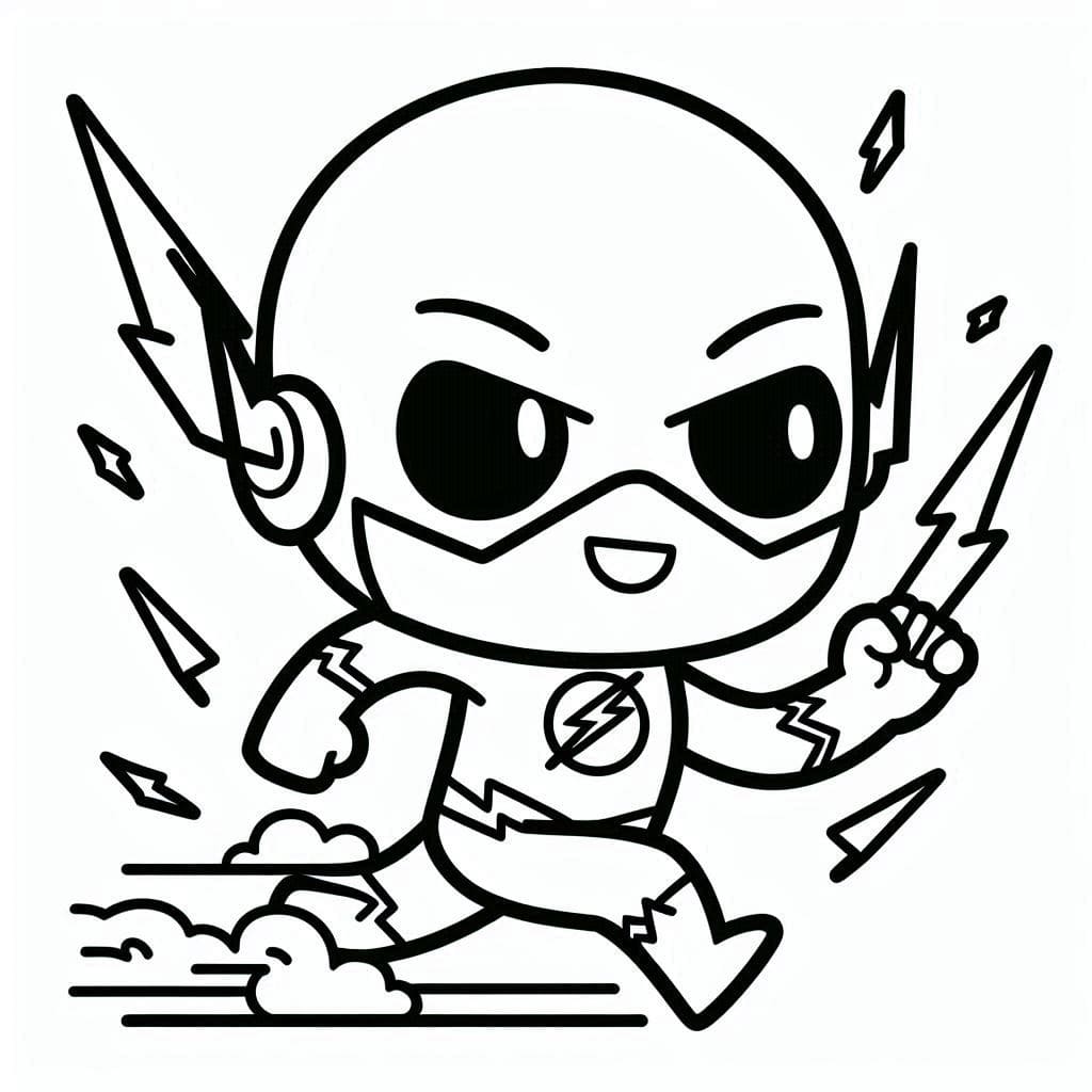 Desenho De Flash rápido Para Colorir